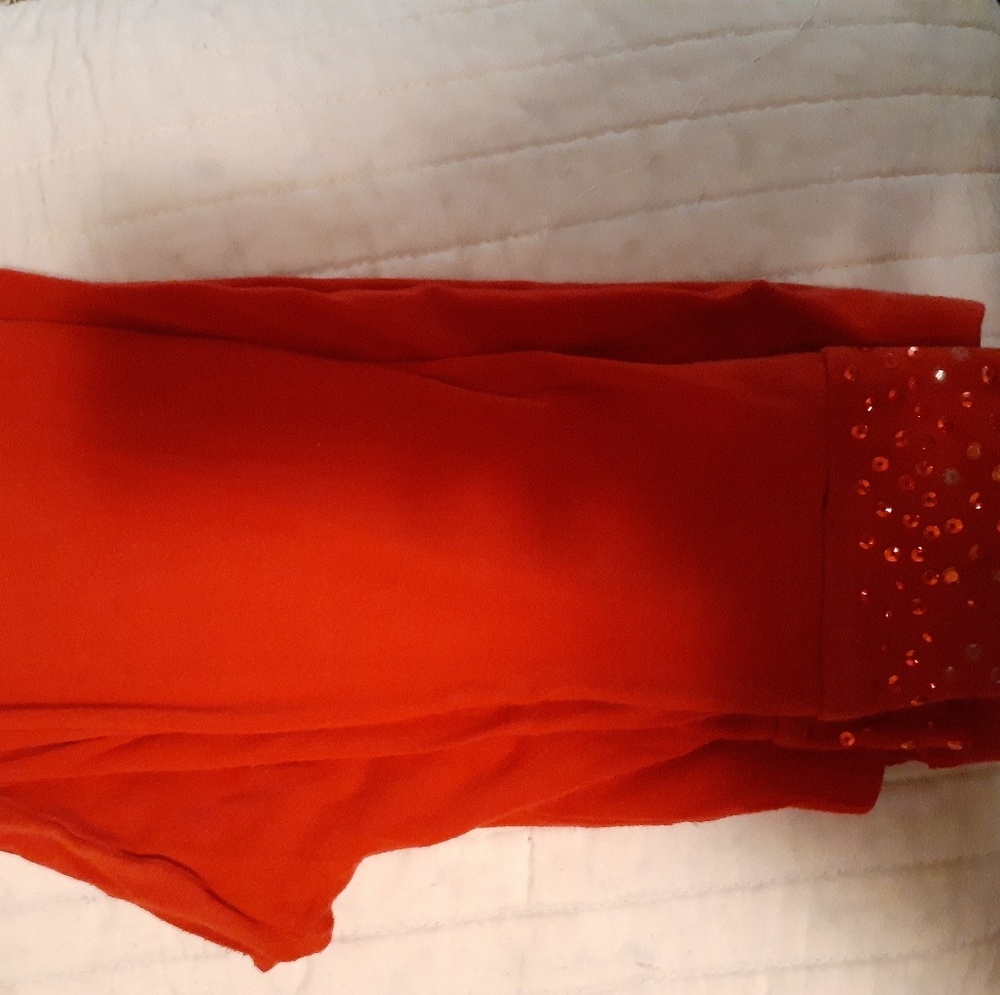 Girls red leggings
